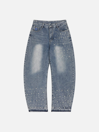 Aelfric Eden Pearl Embellished Baggy Barrel Jeans