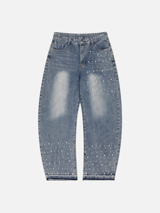 Aelfric Eden Pearl Embellished Baggy Barrel Jeans