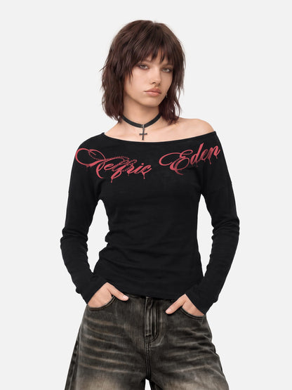 Aelfric Eden Off-The-Shoulder Long Sleeve Tee