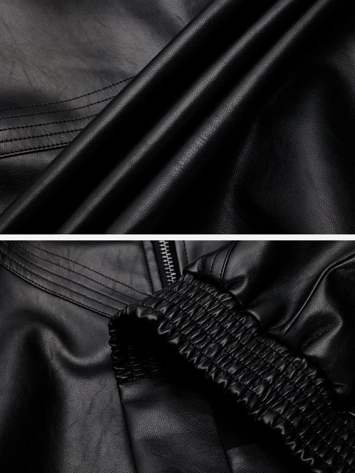 Aelfric Eden Faux Leather Zip Up Jacket