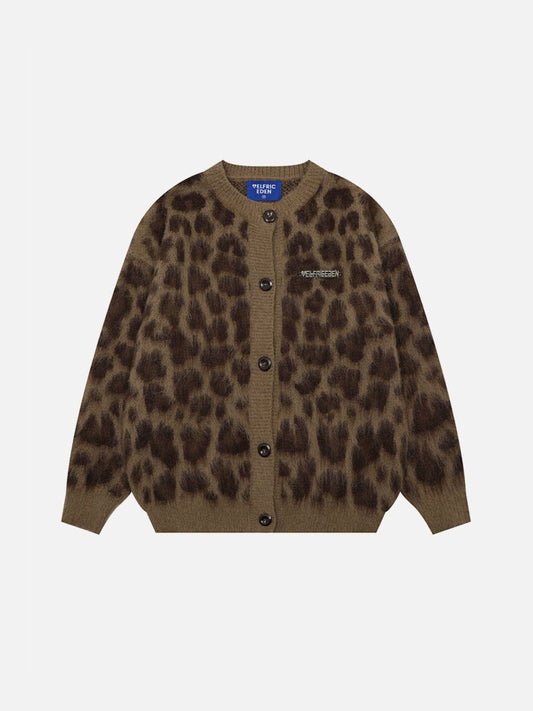 Aelfric Eden Leopard Graphic Cardigan