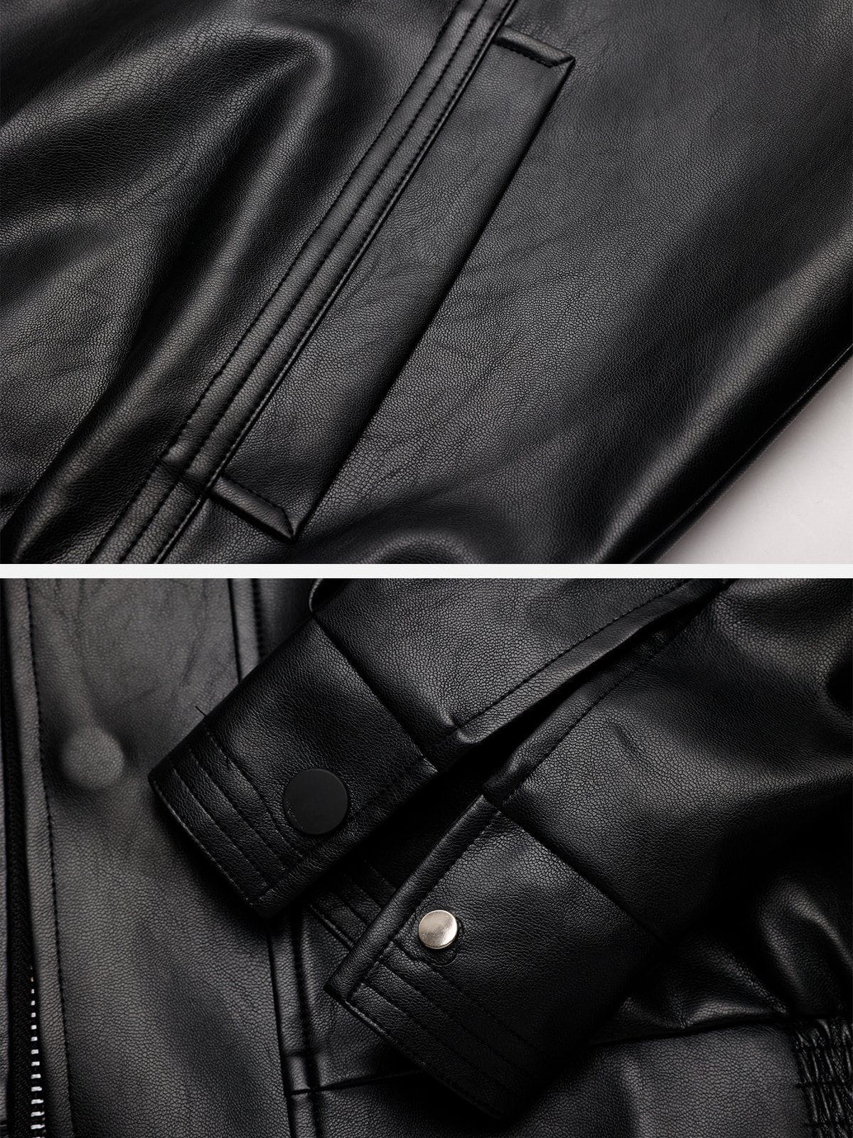 Aelfric Eden Faux Leather Zip Up Jacket
