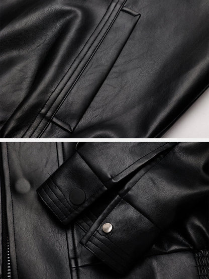Aelfric Eden Faux Leather Zip Up Jacket