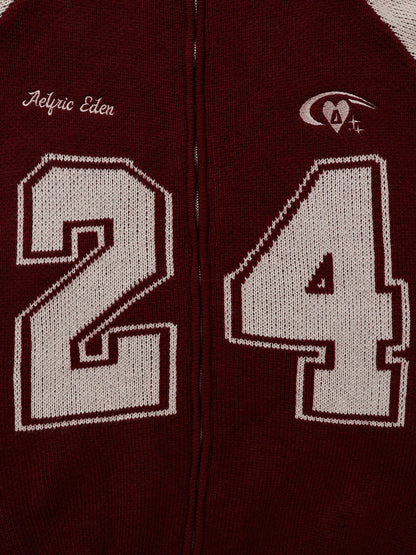 Aelfric Eden 24 Jacquard Zip Up Cardigan